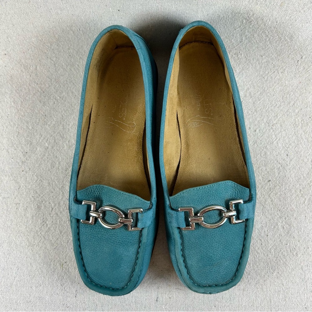 Aerosoles Women’s 7.5 Teal Leather Loafer - Picture 4 of 11